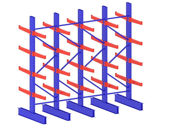 悬臂式货架带尺寸