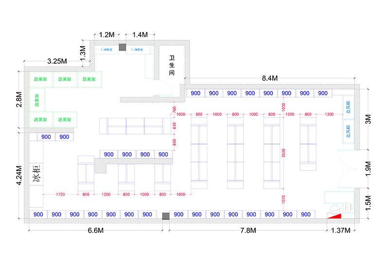 有没有便利店货架的图纸参考一下